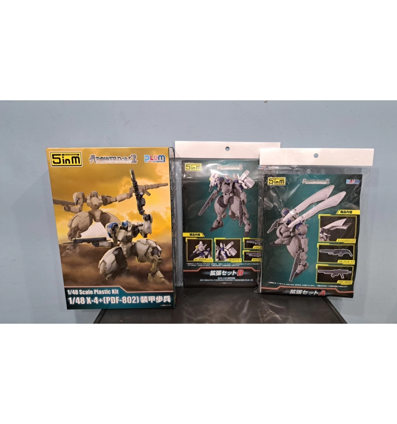 1/48 特勤機甲隊2 X-4+PDF-802 裝甲兵+A武器+B武器