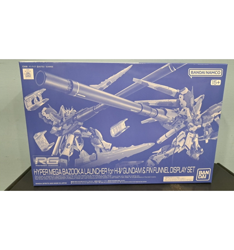 PB RG 1/144 Hi-ν鋼彈專用超絕MEGA火箭巨砲&感應砲展示套組